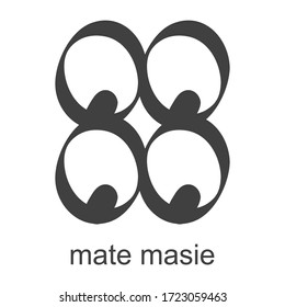Vector icon with African Adinkra symbol Mate Masie 