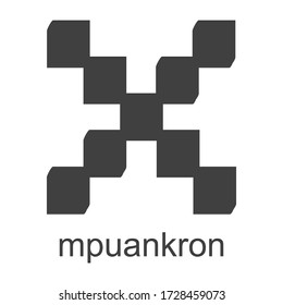 Vector icon with African Adinkra symbol  Mpuankron