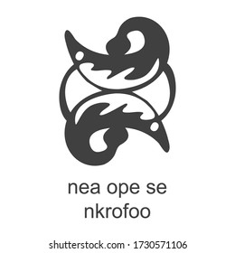 Icono vector con el símbolo africano de Adinkra Nea Ope Se Nkrofoo