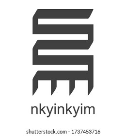 Vector icon with African Adinkra symbol Nkyinkyim 