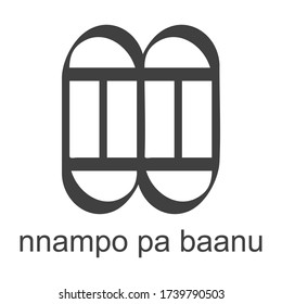 Vector icon with African Adinkra symbol Nnampo Pa Baanu 