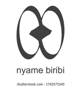 Vector icon with African Adinkra symbol  Nyame Biribi 