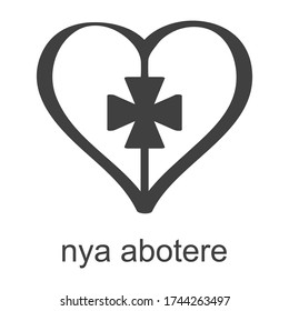 Vector icon with African Adinkra symbol Nya Abotere