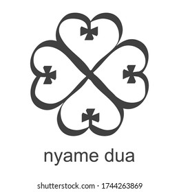 Vector icon with African Adinkra symbol Nyame Dua 