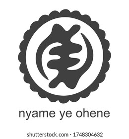 Vektorsymbol des afrikanischen Adinkra-Symbols Nyame Ye Ohene