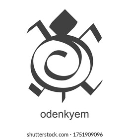 Vector icon with African Adinkra symbol Odenkyem 