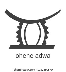 Vector icon with African Adinkra symbol Ohene Adwa  