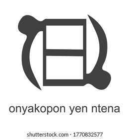 Vector icon with African Adinkra symbol Onyakopon Yen Ntena 