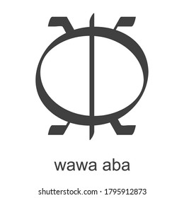 Icono del vector con el símbolo africano de Adinkra Wawa Aba