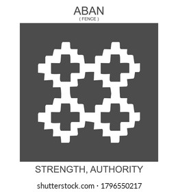 vector icon with african adinkra symbol Aban. Symbol of Strength and
authority