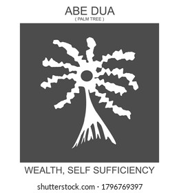 vector icon with african adinkra symbol Abe Dua. Symbol of Wealth and Self sufficiency
