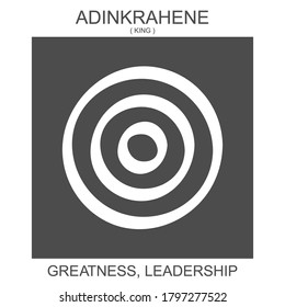 vector icon with african adinkra symbol Adinkrahene. Symbol of Greatness and Leadership