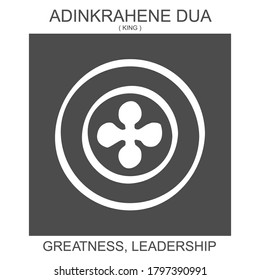 vector icon with african adinkra symbol Adinkrahene Dua. Symbol of Greatness and Leadership