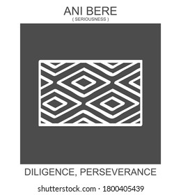 vector icon with african adinkra symbol Ani Bere. Symbol of Diligence and Perseverance