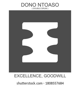 vector icon with african adinkra symbol Dono Ntoaso. Symbol of excellence and goodwill