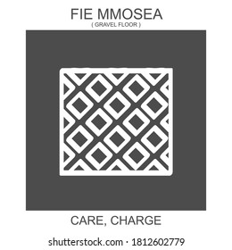 vector icon with african adinkra symbol Fie Mmosea. Symbol of care and charge