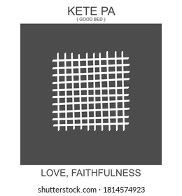 vector icon with african adinkra symbol Kete Pa. Symbol love and faithfulness