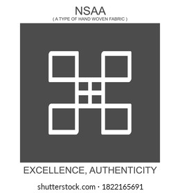 vector icon with african adinkra symbol Nsaa. Symbol of excellence and authenticity