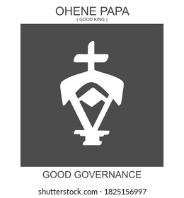 Vector icon with african adinkra symbol Ohene Papa. Symbol of good governance