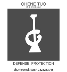 Vector icon with african adinkra symbol Ohene Tuo. Symbol of defense and protection