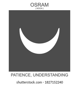 Vector icon with african adinkra symbol Osram. Symbol of patience and understanding