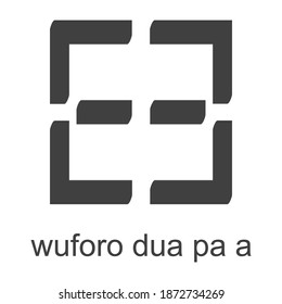 Vector icon with african adinkra symbol Woforo Dua Pa A