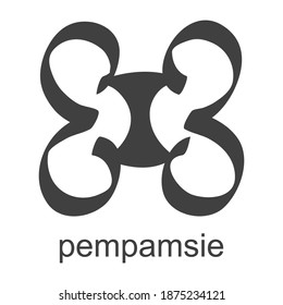 Vector icon with african adinkra symbol Pempamsie