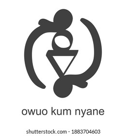 Vector icon with african adinkra symbol Owuo Kum Nyame