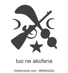 Vector icon with african adinkra symbol Tuo Ne Akofena