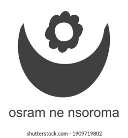 Icono vector con símbolo de adinkra africana Osram Ne Nsoroma