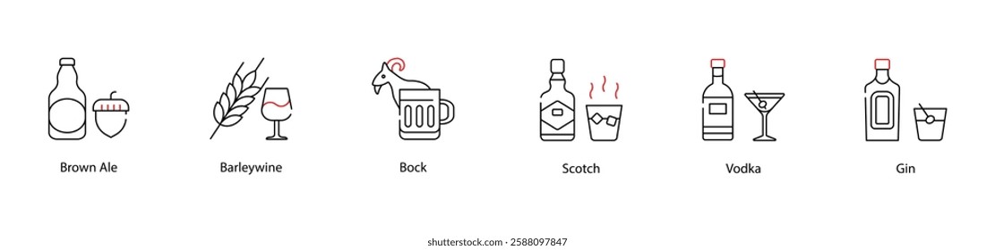 Vector Icon - Aged Scotch Whisky Bottle Symbol