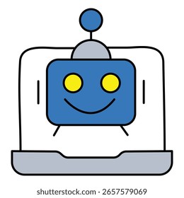 Ícone De Vetor Do Processo De Desenvolvimento De Agentes De IA