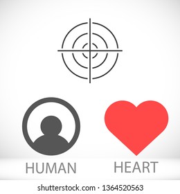Vector icon aim 10 EPS