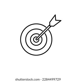 icono vector de los iconos Aim, Target y Goal. vector de línea