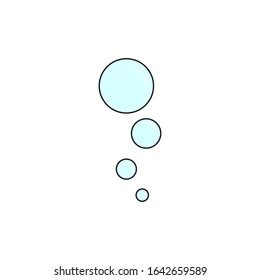 vector icon, air bubbles on white background