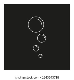 vector icon, air bubbles on white background