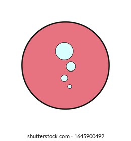 vector icon, air bubbles on white background