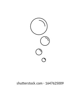 icono vector, burbujas de aire en fondo blanco