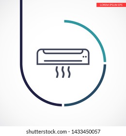 Vector icon air conditioning 10 EPS . Lorem Ipsum Illustration design