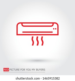 Vector icon air conditioning 10 EPS . Lorem Ipsum Illustration design