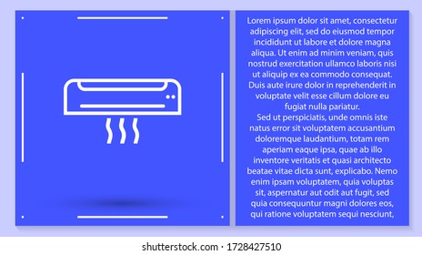 Vector icon air conditioning 10 EPS . Lorem Ipsum Illustration design