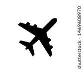 Vector icon of an aircraft. Flat icon aircraft symbol