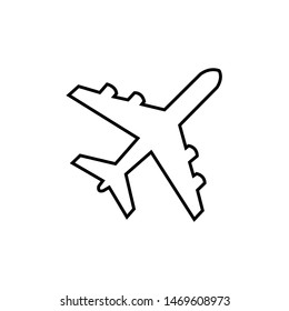 Vector icon of an aircraft. Flat icon aircraft symbol