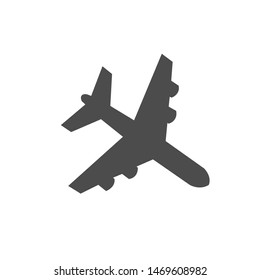 Vector icon of an aircraft. Flat icon aircraft symbol