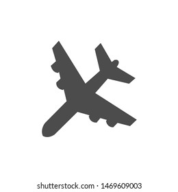 Vector icon of an aircraft. Flat icon aircraft symbol