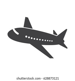 Vector icon aircraft on the white background