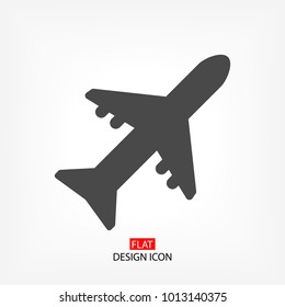 Vector icon airplane 10 EPS