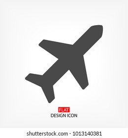 Vector icon airplane 10 EPS