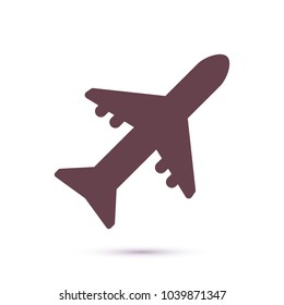Vector icon airplane 10 EPS