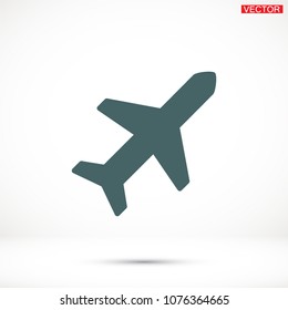 Vector icon airplane 10 EPS